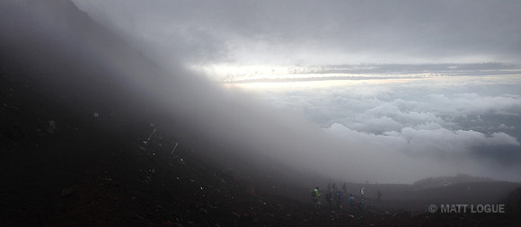 Descending Mt. Fuji, Japan