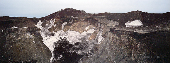 Crater at the summit of Mt. Fuji