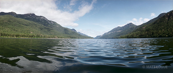 Looking north on Buttle Lake, Vancouver Island, BC