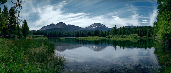 Manzanita Lake and Mount Lassen CA