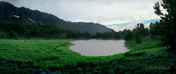 Cottonwood lake during afternoon storm, Modoc National Forest, CA