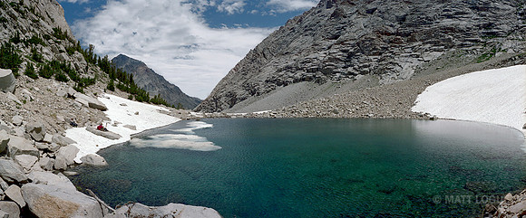 Unnamed lake on the trail to Basin Mountain Summit, Sierra National Forest CA