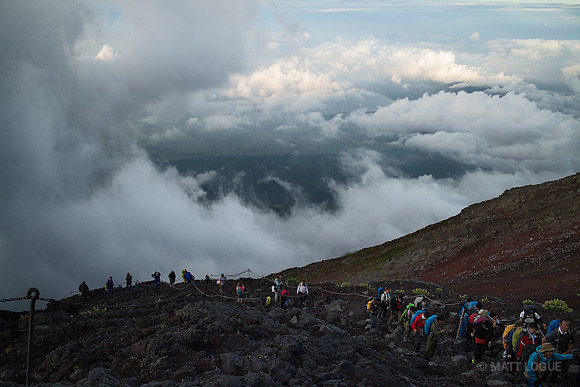 Ascending Mt. Fuji, Japan