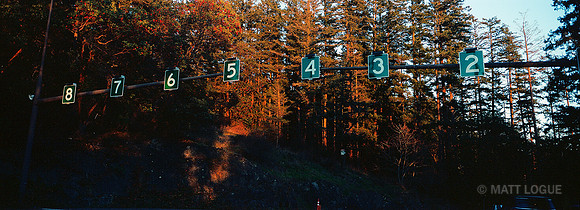 Lane numbers, Orcas Island, Washington