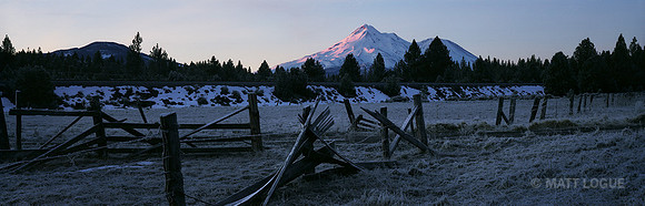 Sunrise on Mount Shasta, Grass Lake CA
